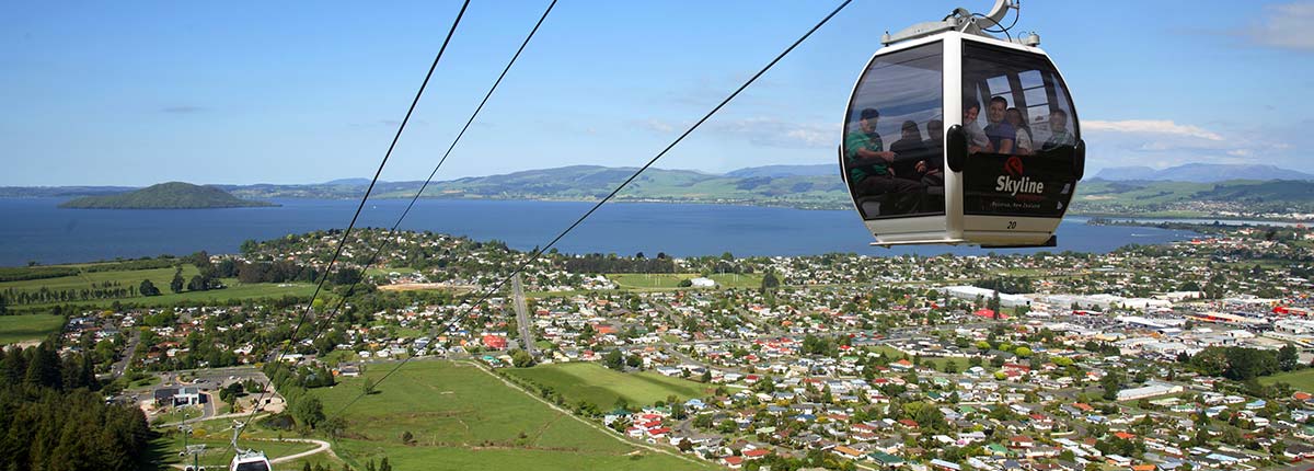 Gondola ride over Tauranga, New Zealand