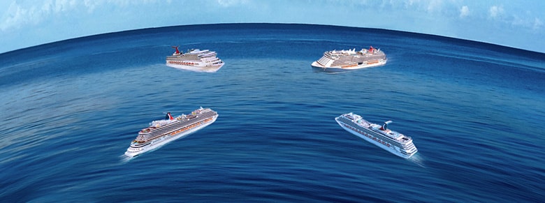 four carnival ships at sea uniting for the fun ship meetups 