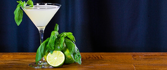 the restorative basil drop drink from the alchemy bar