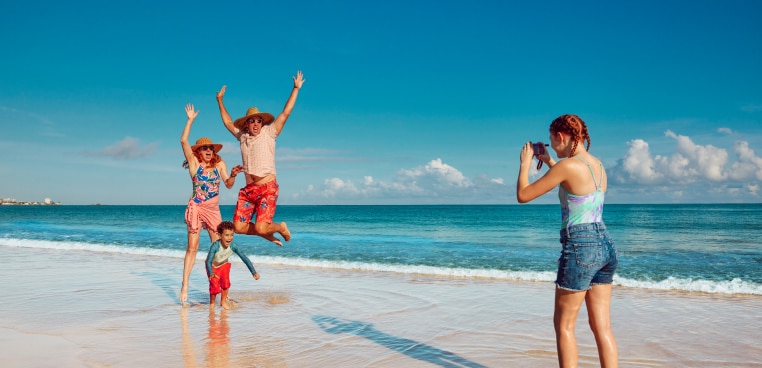 family jumping 