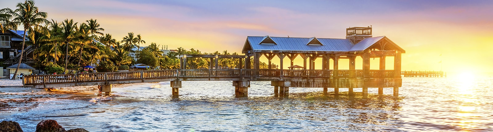 Gorgeous pier during sunset in Key West