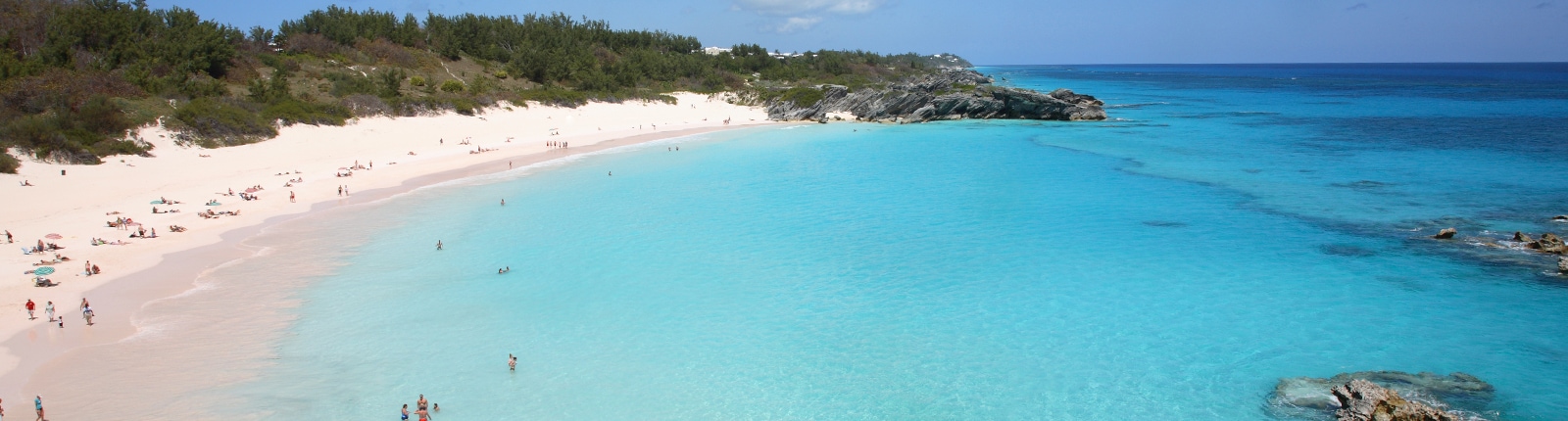 Breathtaking aerial shot of Bermuda beach