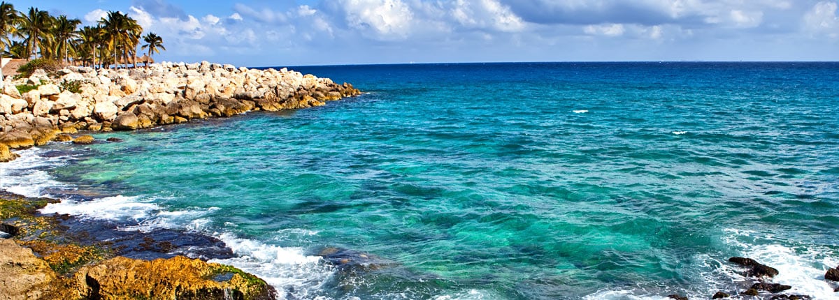 scenic view of the coast of cozumel