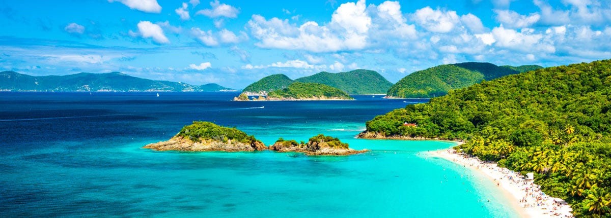 view of Trunk Bay in St. John