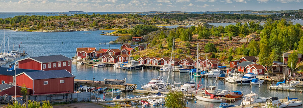 small marina on swedish west coast