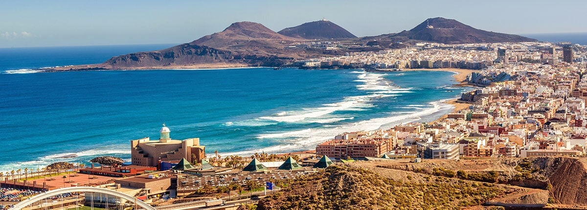 view of the coast of las palmas in the canary islands