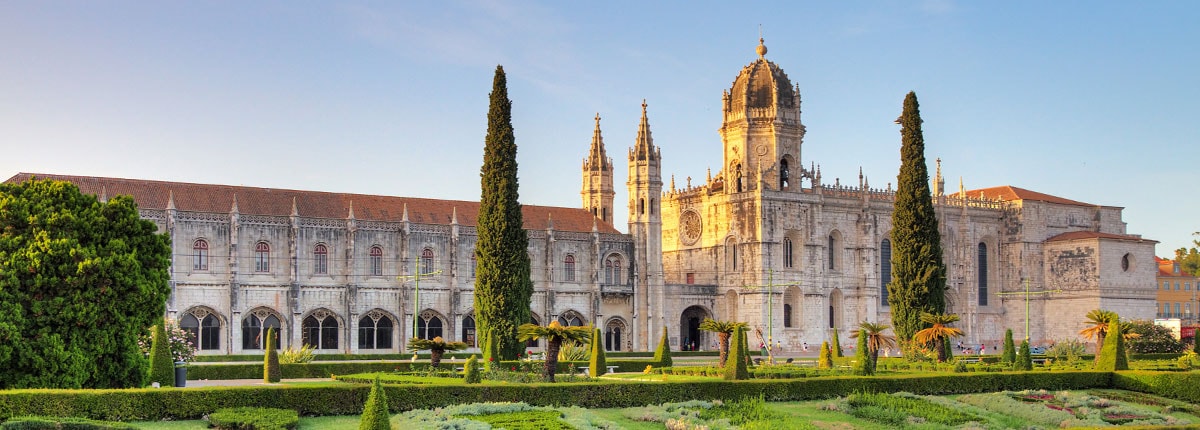 View of the Jeronimos Monastery in Lisbon, Portugal