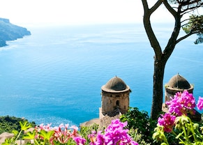 stunning hilltop view of the amalfi coast