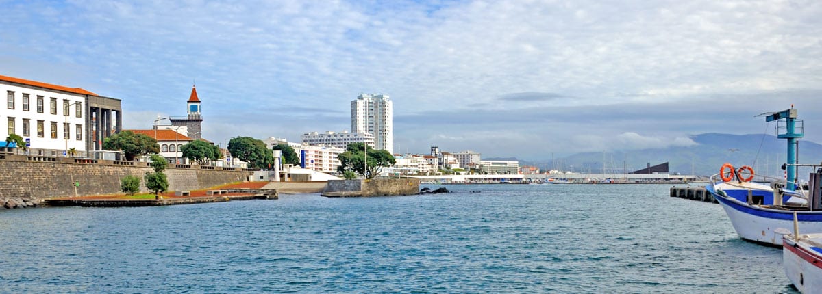 view of the ponta delgada harbor
