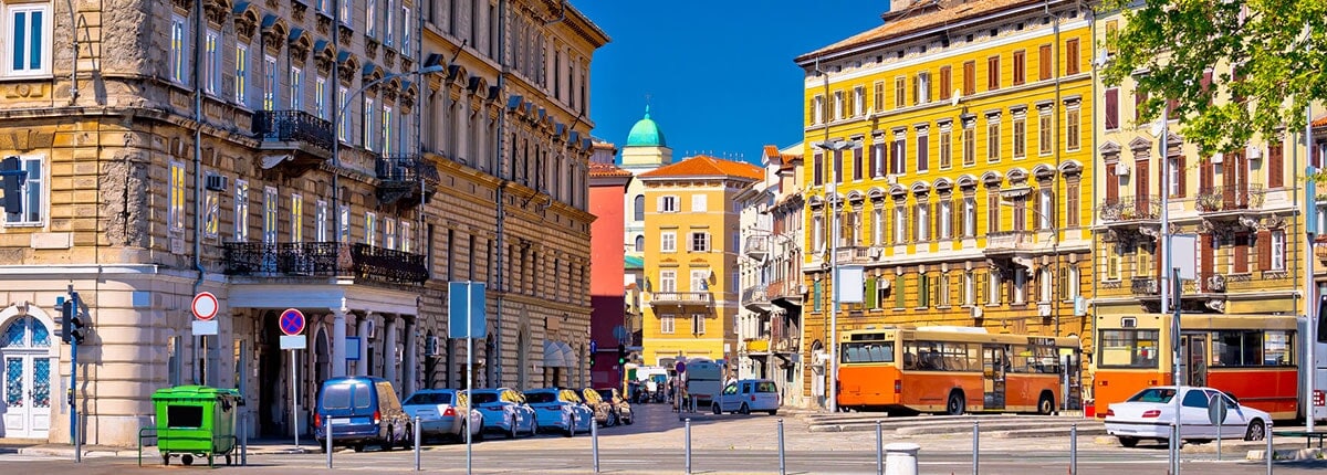 colorful buildings and streets of rijeka