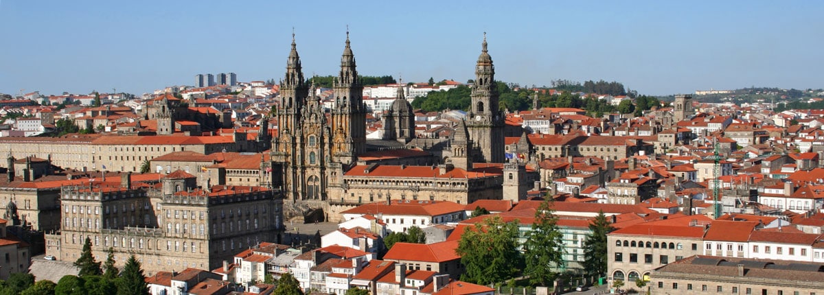 View of the Santiago de Compostela cityscape