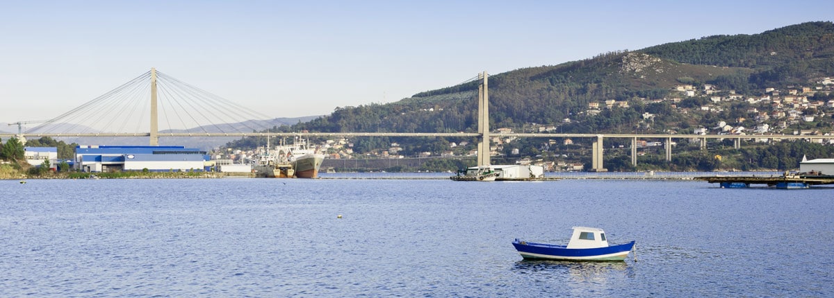 View of the Rande Bridge in Vigo