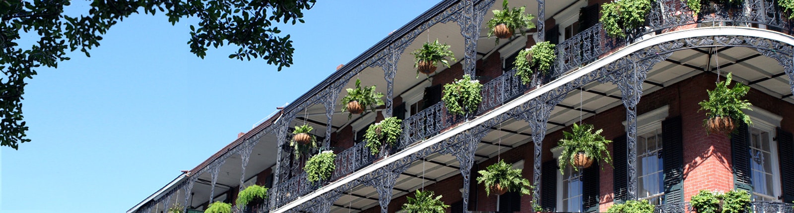balconies on a building in New Orleans