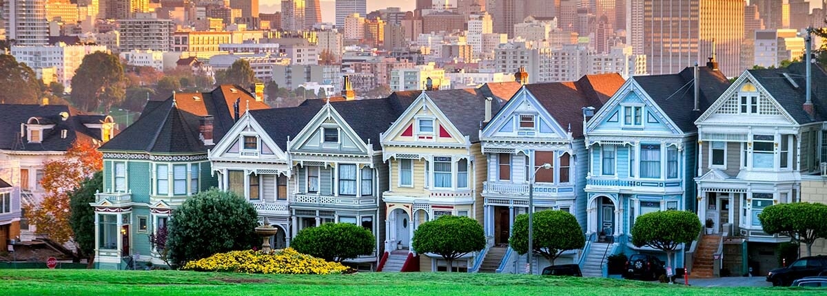 the painted ladies houses in san francisco, california