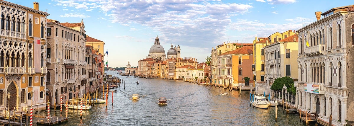 view of the grand canal in venice, italy