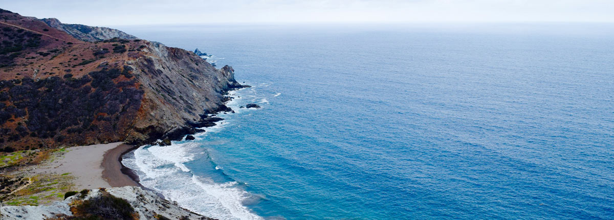 View of the Catalina Island coast