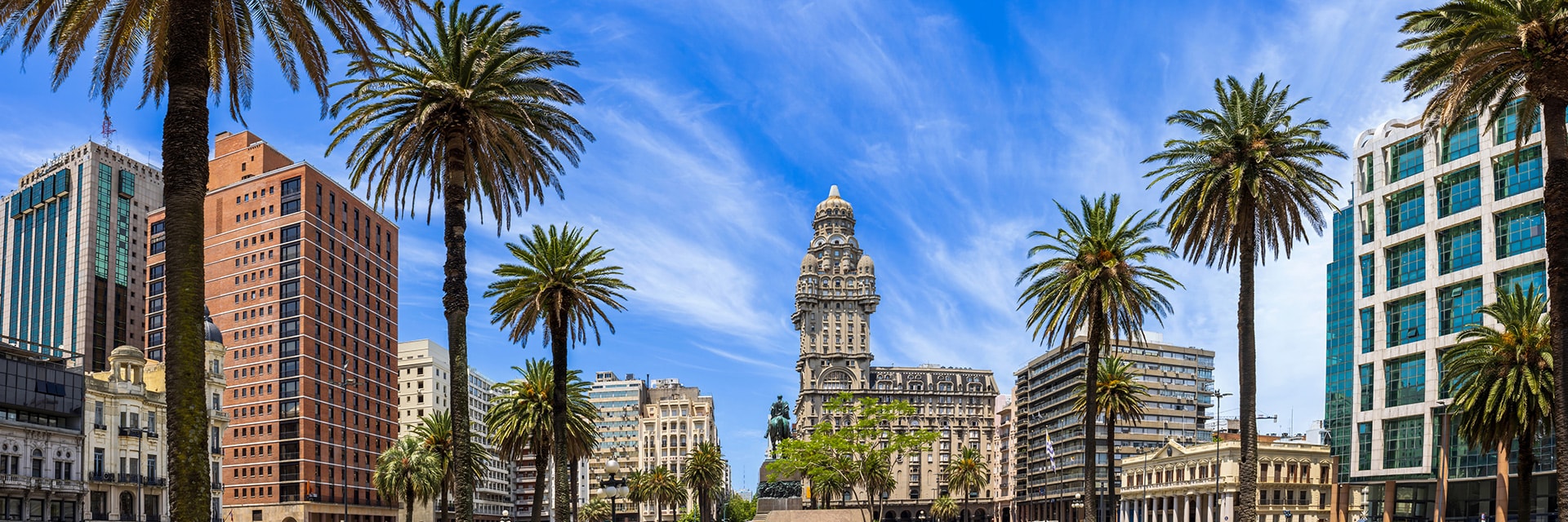 the stunning city views on a bright day in montevideo