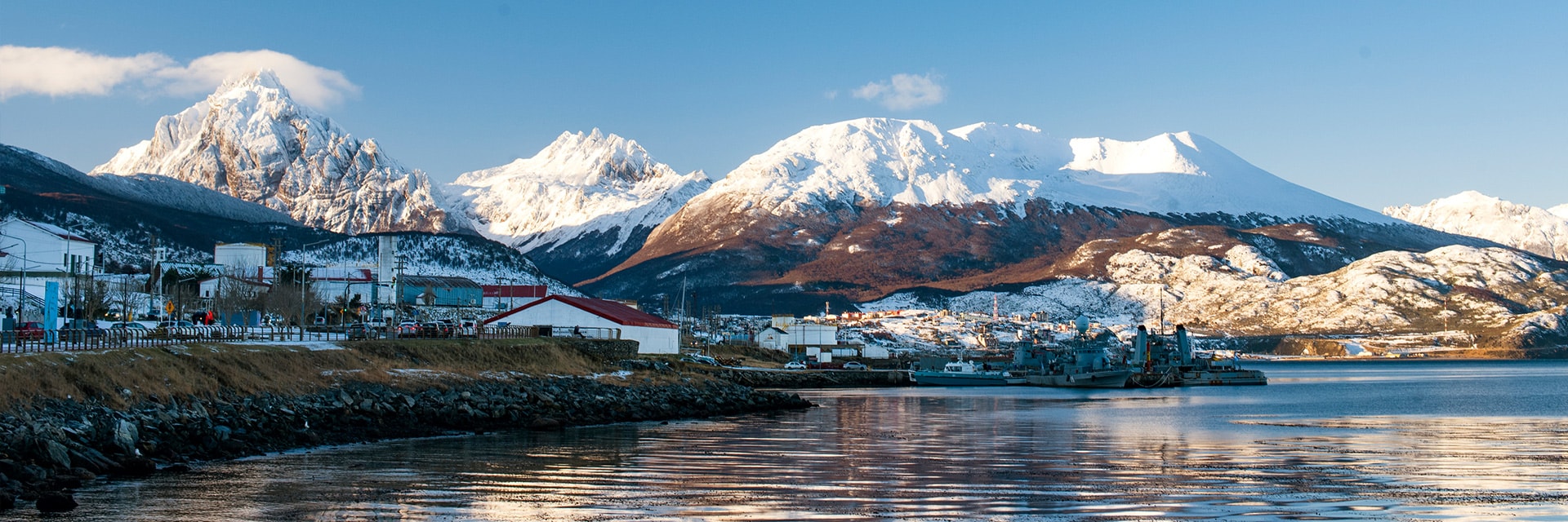 multi colored houses in the patagonian city of ushuaia, argentina