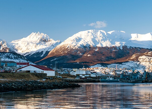 panoranic view of the city of ushuaia