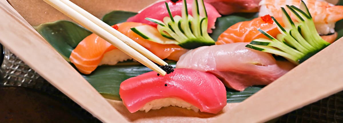 assorted sashimi rolls