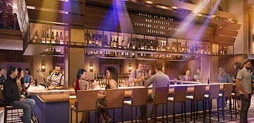 digital rendering of guests enjoying drinks at the latitudes bar