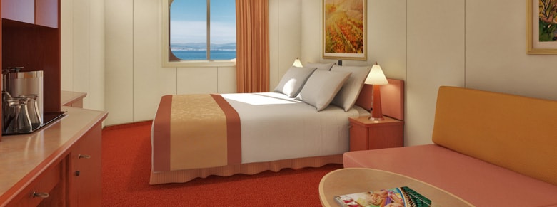 Ocean view cruise stateroom