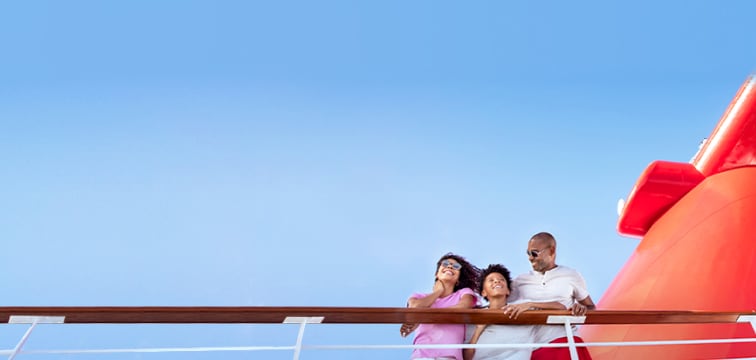 family on a carnival cruise ship