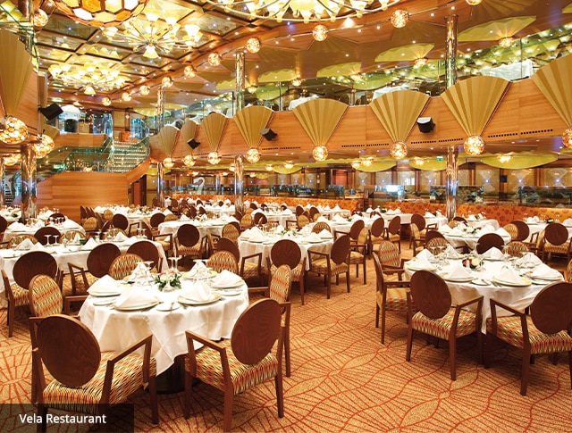two-story vela restaurant aboard carnival luminosa