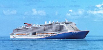 mardi gras sails out into the sea