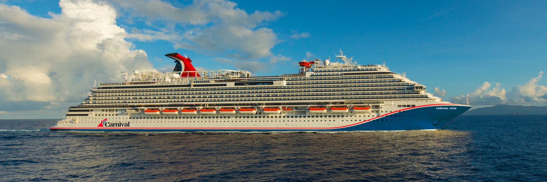 carnival vista sets sail at sea