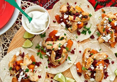 Roasted Butternut Squash & Turkey Tacos