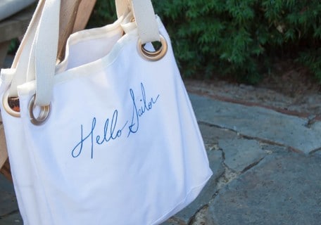 Hello Sailor! DIY Grommet Tote