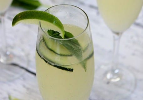 Cucumber Lime Basil Prosecco Spritzer Recipe