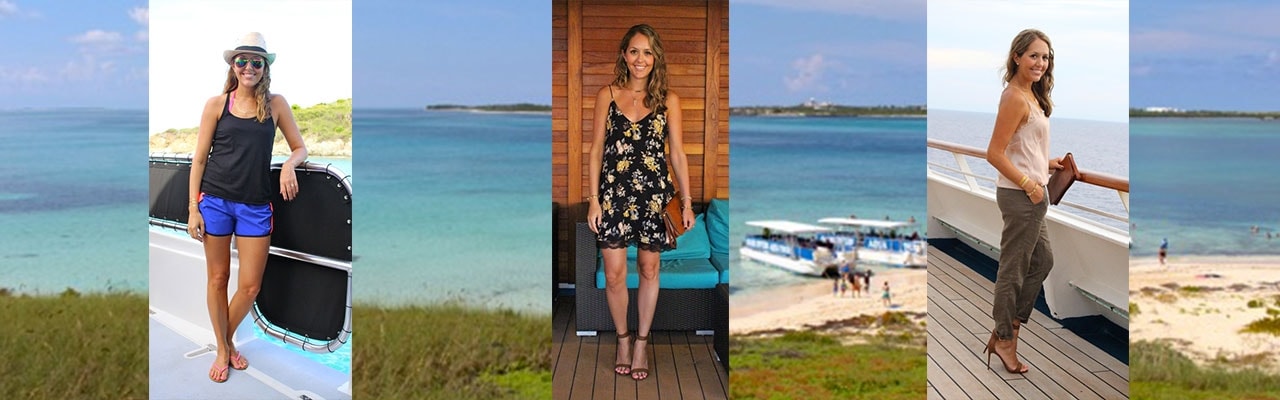Banner image of a woman in her favorite outfits juxtaposed with the private island