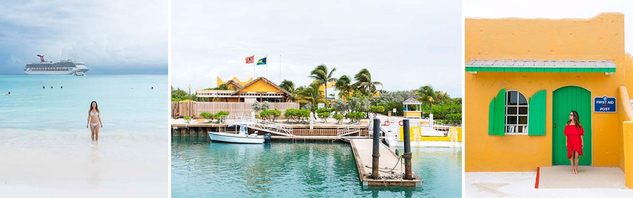 banner with three images of half moon cay