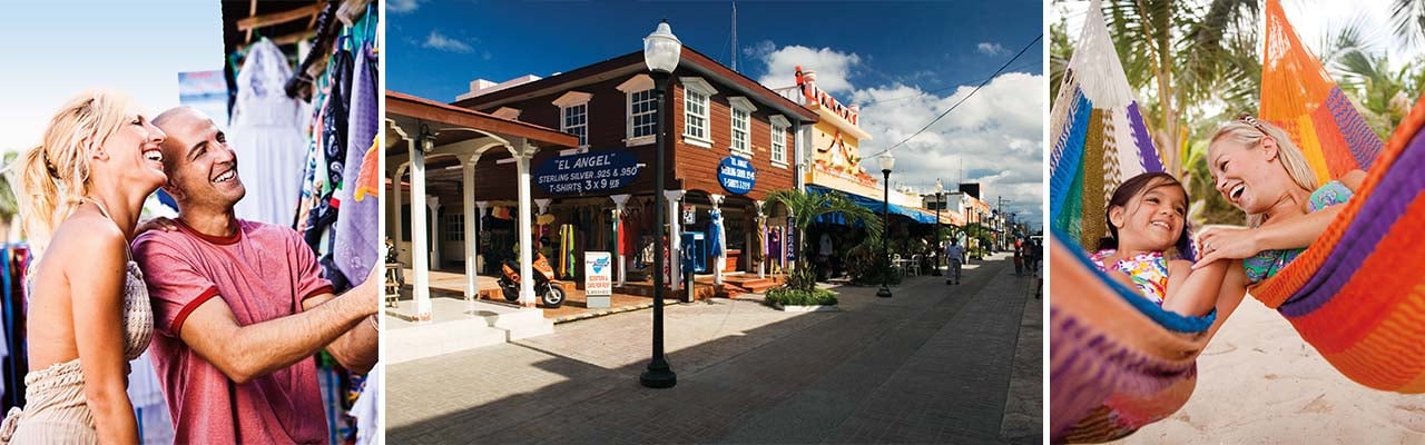 Banner image with people enjoying excursions in Cozumel