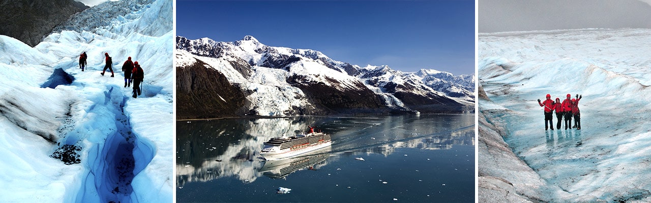 Banner of images of Alaska ice adventures