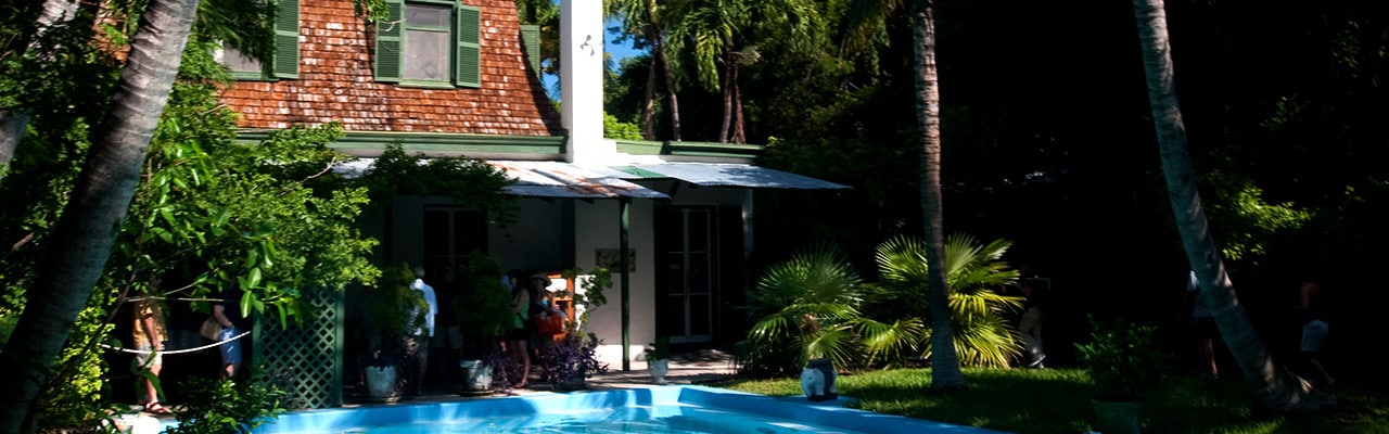 Hemmingway house pool view closer to house