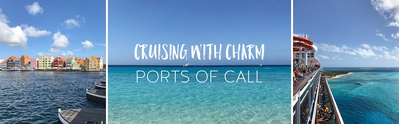 Three views of the open water from a ship in the Caribbean