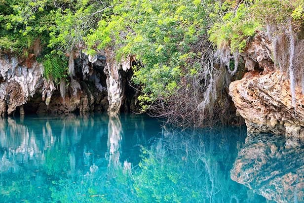 caves near the beautiful blue waters of bermuda