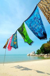 colorful batiks - traditional bright Bahamian fabrics