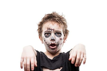 boy dressed as a zombie