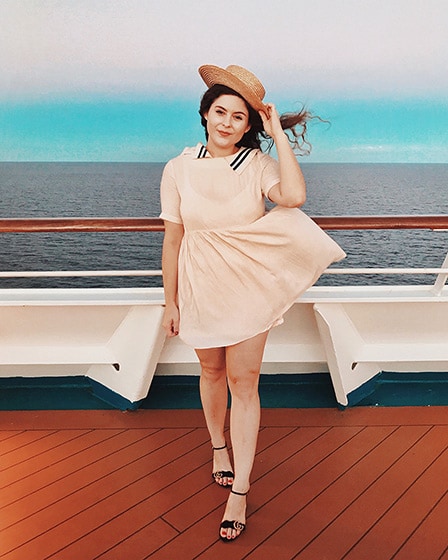 Noelle on Carnival ship deck