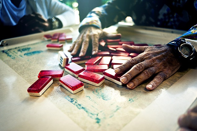 people playing dominos in little havana
