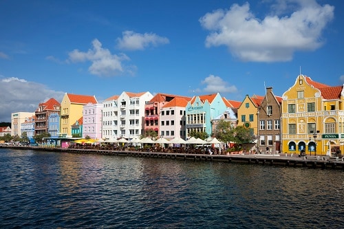 colorful buildings in curacao