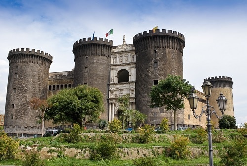 a panoramic view of castle nuovo