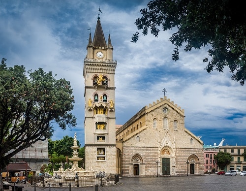 a panoramic view of the cathedral of messina