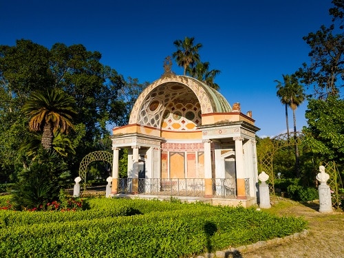 a resting place at the villa giula park in palermo, rome
