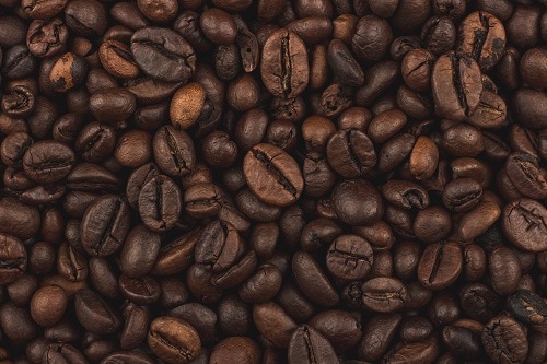 close-up of coffee beans
