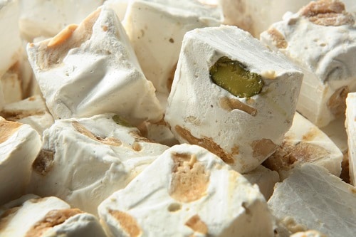 crunchy nougat with almonds
